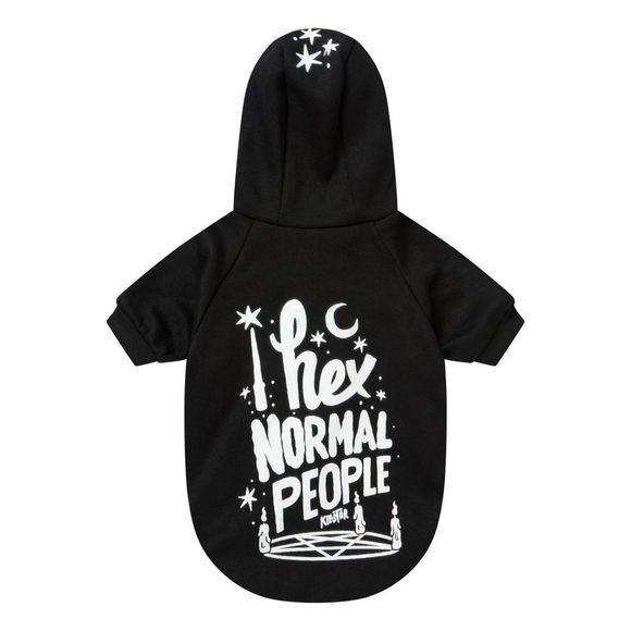 Killstar ✦ Hex Pet Hoodie ✦ L Black Jersey Cotton “I Hex Normal People” NWT - Picture 5 of 13